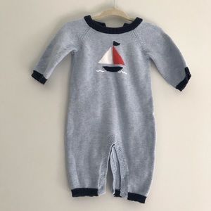Baby boy Sailboat Janie & Jack Romper